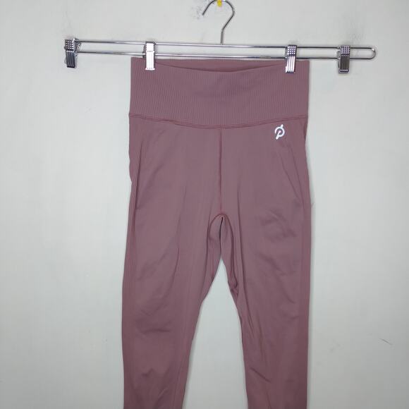 Peloton Pink Ribbed Leggings Size M / L High Waist - Picture 2 of 12